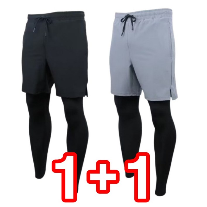 1+1 일체형 반바지 레깅스 e4-ygh