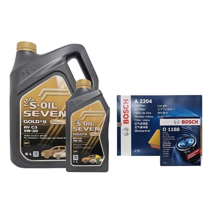 그랜드스타렉스 디젤 엔진오일세트 세븐골드 RVC3 5W30 7L O1188-A2204