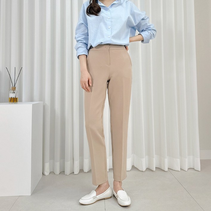 핏이 예쁘고 편한 어반이지 뒷밴딩팬츠 숏기본롱 3기장 빅사이즈여성의류 여성 스판 슬랙스 키작녀바지