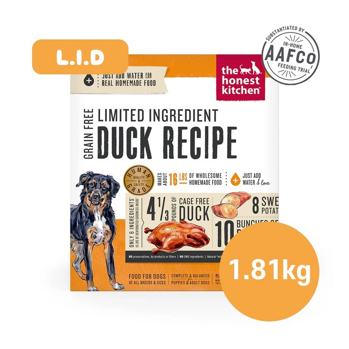 디어니스트키친 탈수건조 그레인프리 LID 덕 저알러지 눈물 음수량 자연 화식 강아지 사료