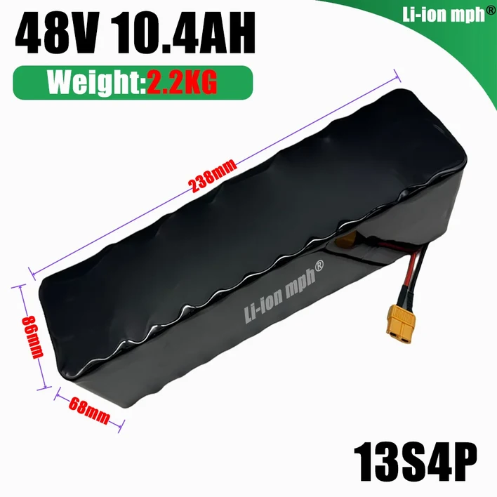 ChamRider 배터리 48V 36V 리튬 팩 Ebike 30A 40A 350W 500W 750W 18650 셀 자전거 전기 스쿠터 무료 충전기 213836