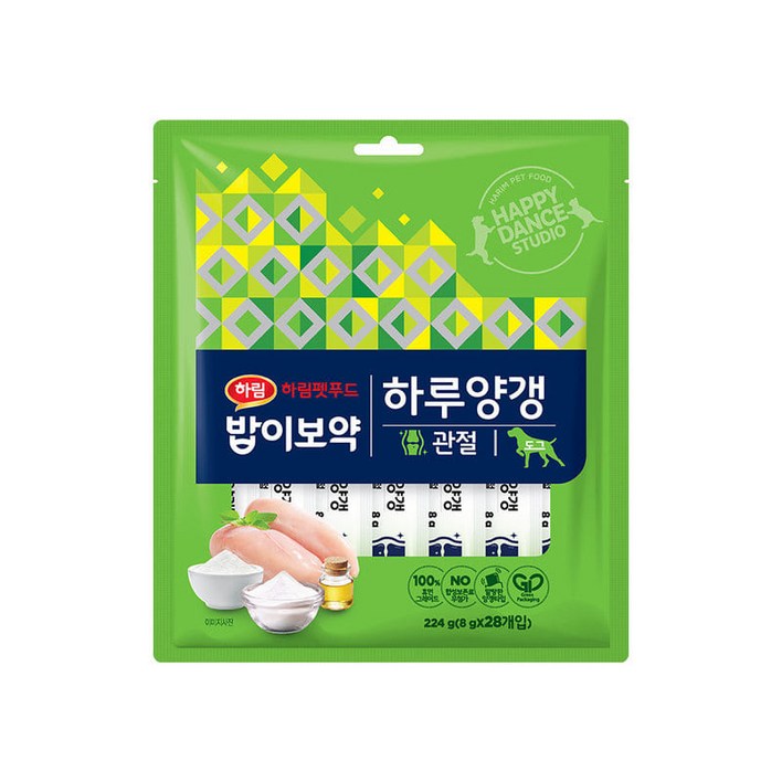밥이보약 도그 하루양갱 간식 관절 28p, 관절, 8g, 56개