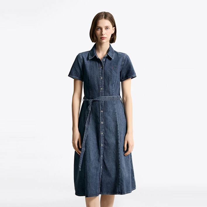 타미힐피거 데님 우븐 셔츠 드레스 (T22F1TDR052WT11BJ)