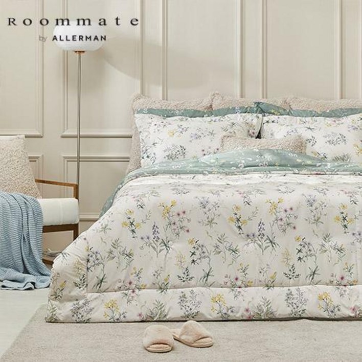 브랜드매장판 알레르망 SK 룸메이트 워셔블 플라워 양모차렵세트 by