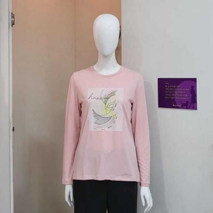 올리비아하슬러 라운드 프린트 티셔츠 OHDSTS901 310846