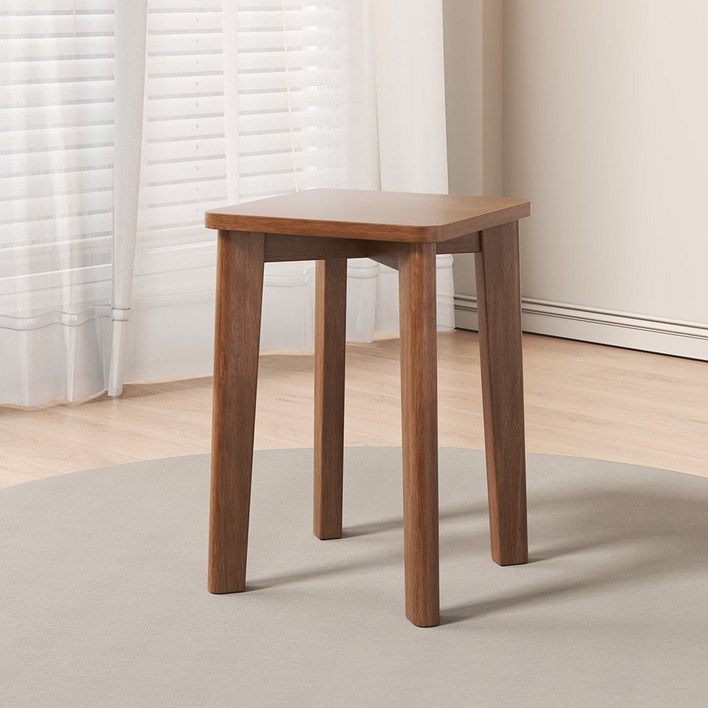 온더루프 사각 원목 스툴 의자