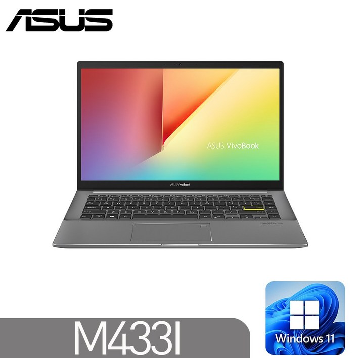 ASUS S14 M433IVivoBook AMD R54500U 8G SSD256G Radeon 윈도우11 14인치, M433I, WIN11 Home, 8GB, 256GB, 블랙실버