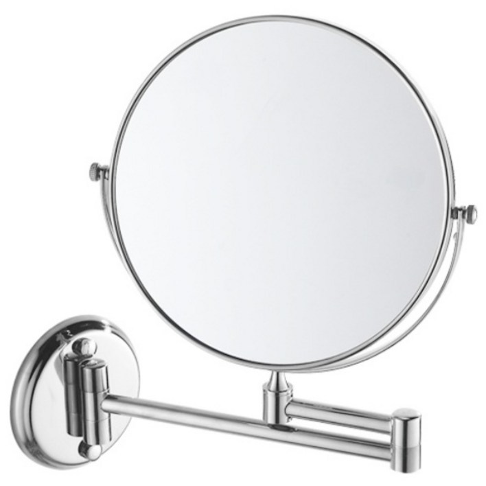 면도경 욕실거울 200mm  화장거울 면도거울 화장실거울 원형거울 욕실용품 욕실악세사리 각도조절 양면 확대경