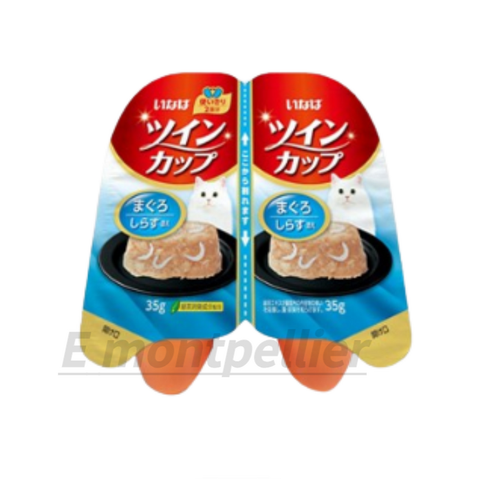 이나바 트윈컵, 혼합맛참치치어, 70g, 48개