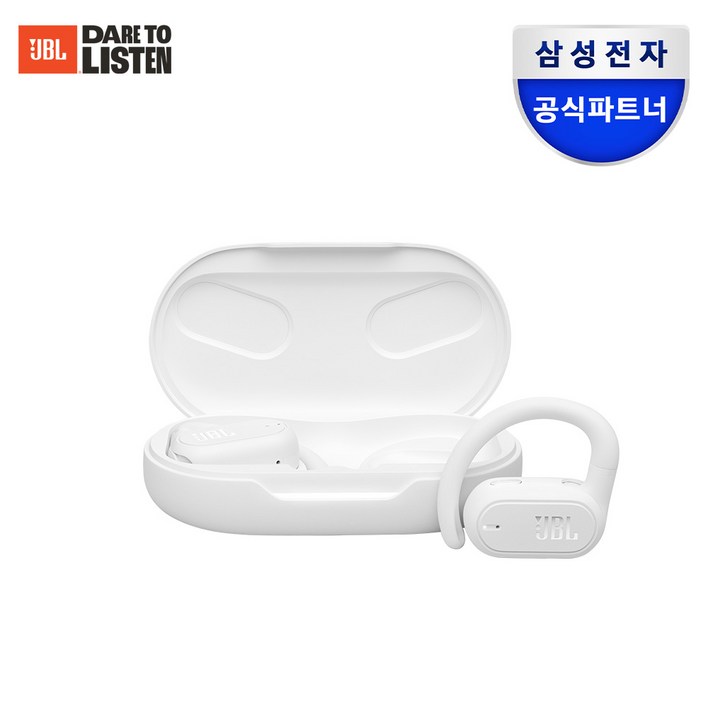 삼성공식파트너 JBL SOUNDGEAR SENSE 공기전도 블루투스 이어폰 오픈이어 무선 이어폰, WHT 화이트