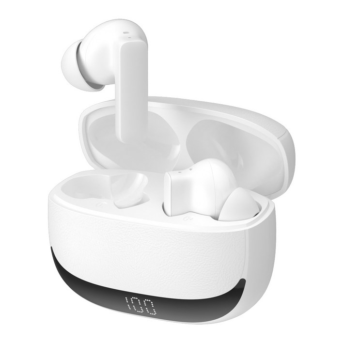 아이리버 IB-TX5 무선 블루투스 6.0 이어폰 ANC ENC 커널형 노이즈캔슬링 오토 페어링 LED 디스플레이, 화이트