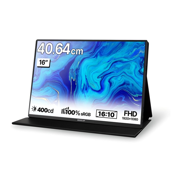 제우스랩 FHD 휴대용 모니터, 40.64cm, P16