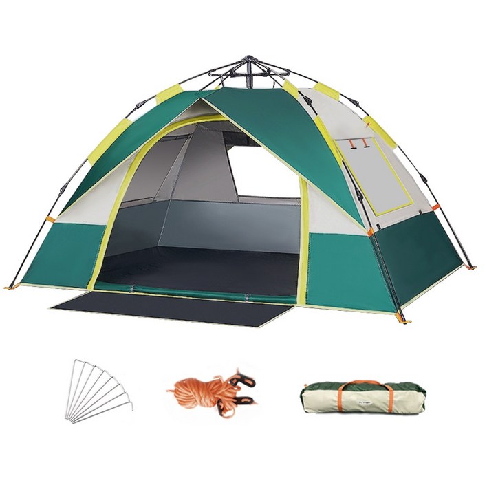 플랜타트 원터치 자동 텐트 방수 방우 캠핑용 나들이용 간편설치 간편수납 4인용