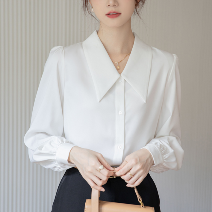 노바시크 여성용 단아한 카라 블라우스 DX0009