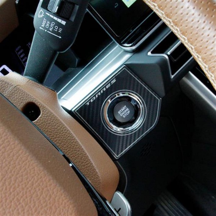 디디앤카 토레스 몰딩 엔진 스타트 용품 액세서리 호환, 02.시동버튼 카본