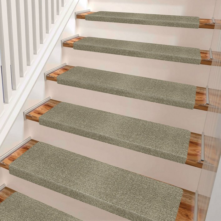 미끄럼방지계단매트 6장, 모카, 1세트