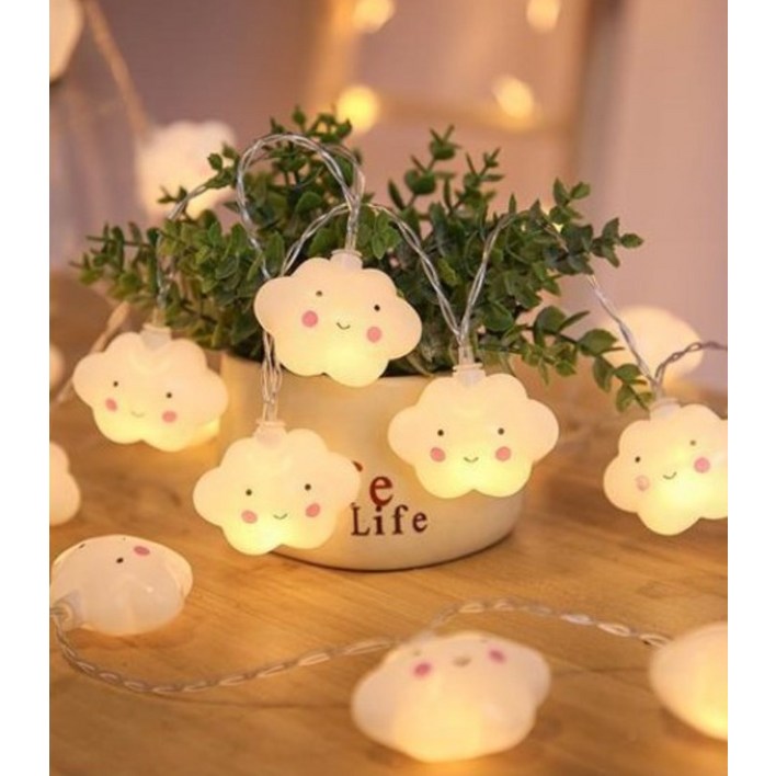 스마일구름 LED전구 크리스마스가랜드 인테리어조명 감성무드등 장식전구