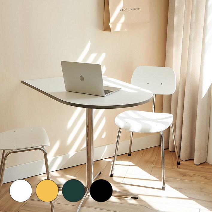 포스트모던 루이 미드센츄리 식탁 반원 테이블, 모던블랙화이트