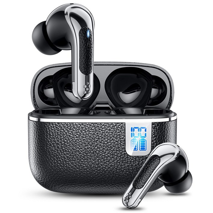 LifeSync 블루투스 이어폰 무선 노이즈 캔슬링 LED 방수 커널형 이어폰, 블랙, H03