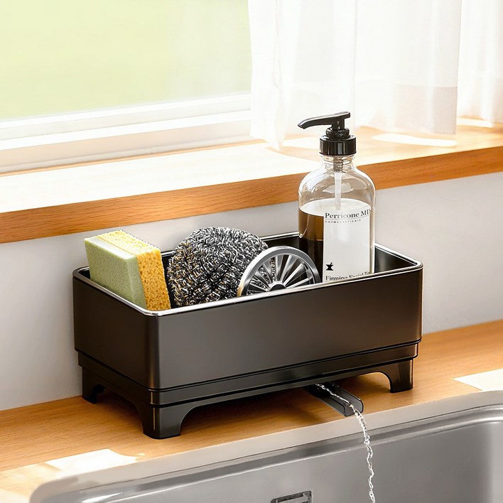 콜콜러브 주방 싱크대 201 자동 물빠짐 수세미 거치대