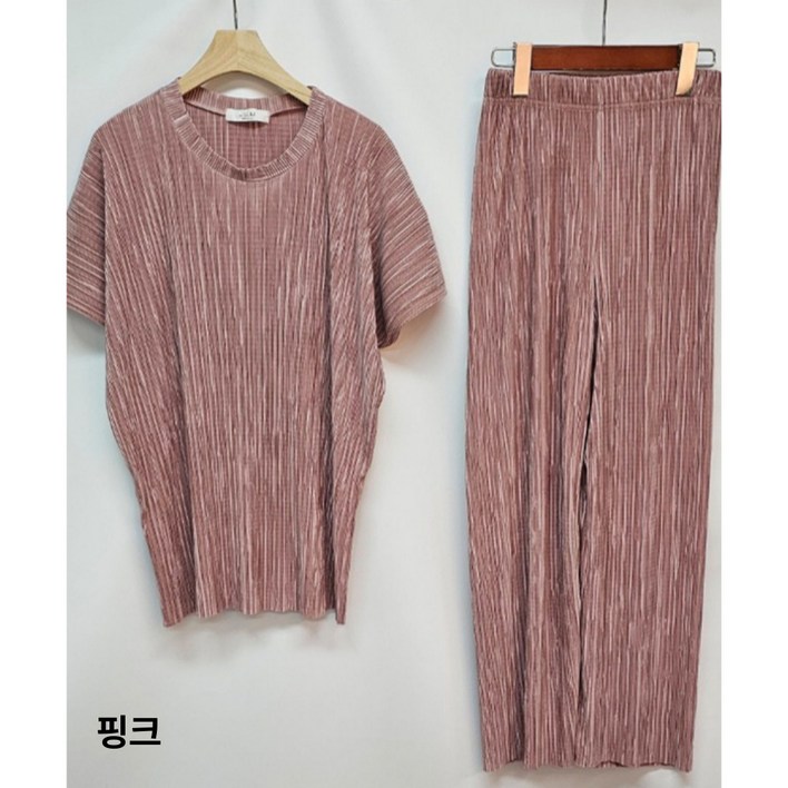 노나네 플리츠 상하세트,주름 셋업,찰랑찰랑,여름 데일리룩