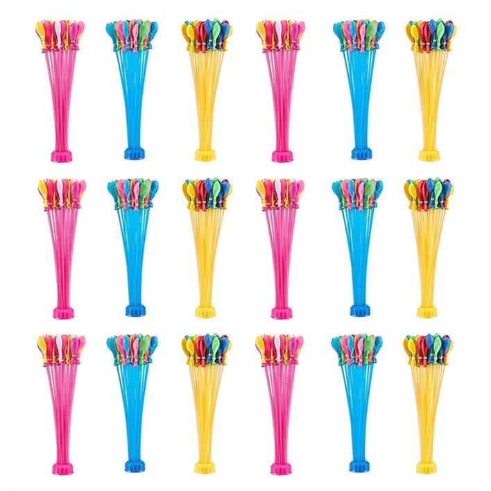 GAM 자동 물풍선제조기 37개x18뭉치 총수량 666개, 혼합색상, 6팩