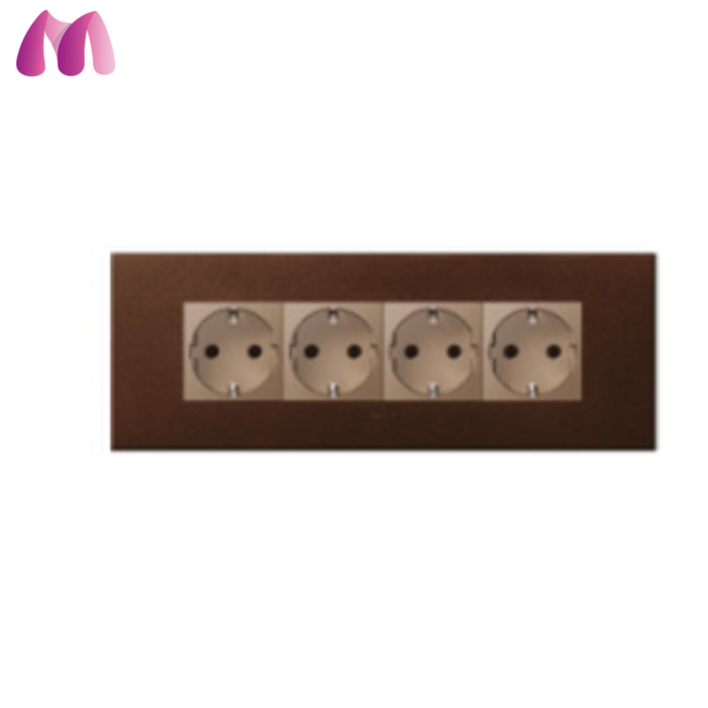 머슬전기 르그랑 유럽 아테오 4구 콘센트 다크브론즈 골드