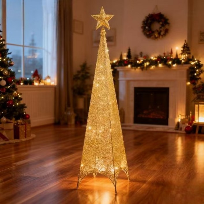 POPSONIC 크리스마스 트리 소품 장식  크리스마스 조명  LED 트리 오너먼트