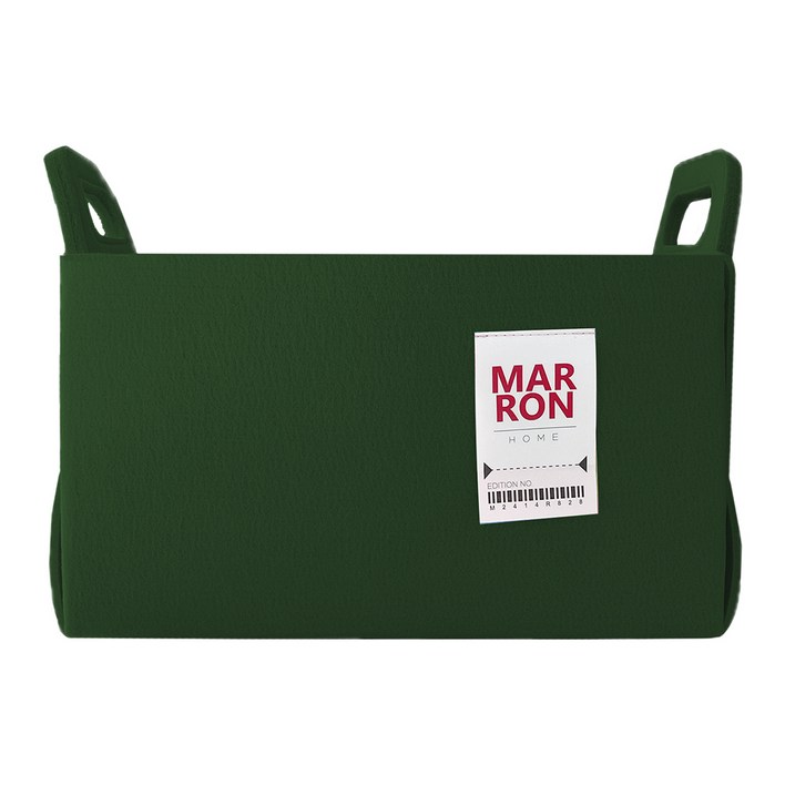 마롱즈 접이식 펠트 수납 바구니, 딥그린, 1개