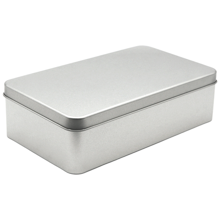 화영제관 S025 틴케이스 은색 흰색 검정색, 1개, 은색