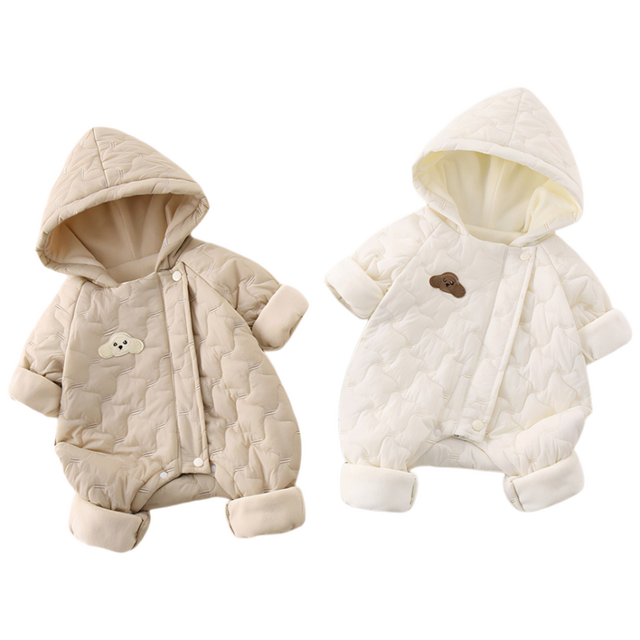 신생아 겨울외출복 패딩 퀄팅 012개월 방한 후드 패딩우주복