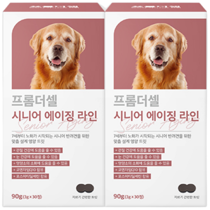 프롬더셀 강아지 노견 종합 영양제 관절 피부 눈건강 백내장 치매 항산화제