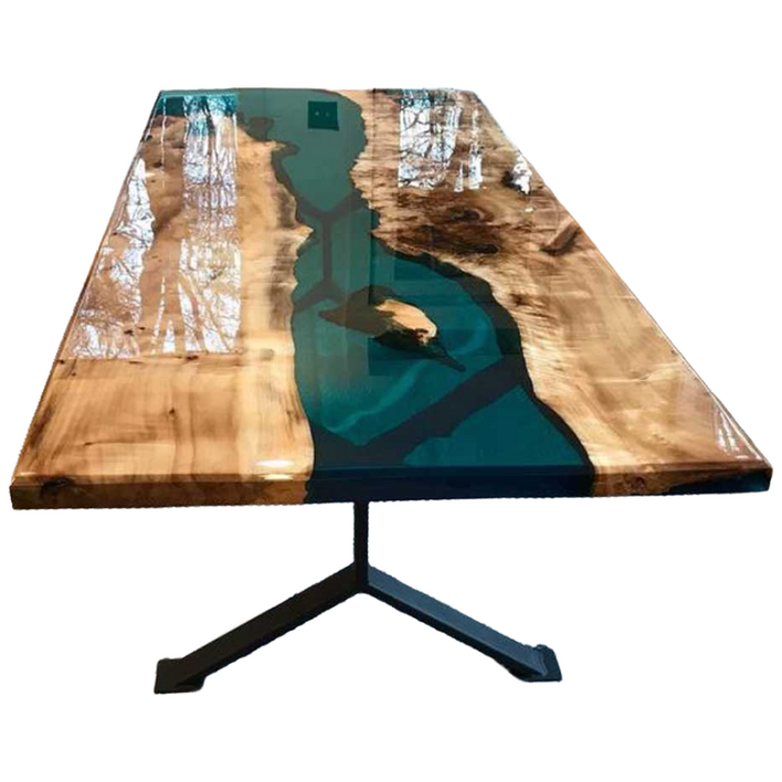 레진 테이블 탁자 투명 에폭시 북유럽 대리석 우드슬랩