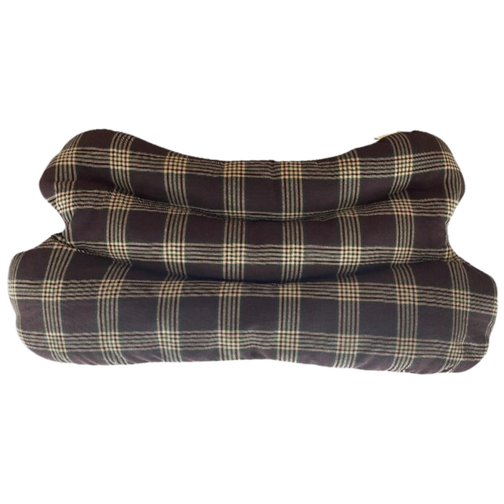 몽뚜뚜 도로시 강아지 턱보호 유모차 가드 쿠션 커버 크리스마스 체크, 브라운, 1개