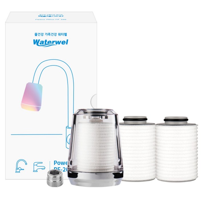 워터웰 주방 거위목용 싱크대수전 필터 6개월 세트, 거위목용 PF200