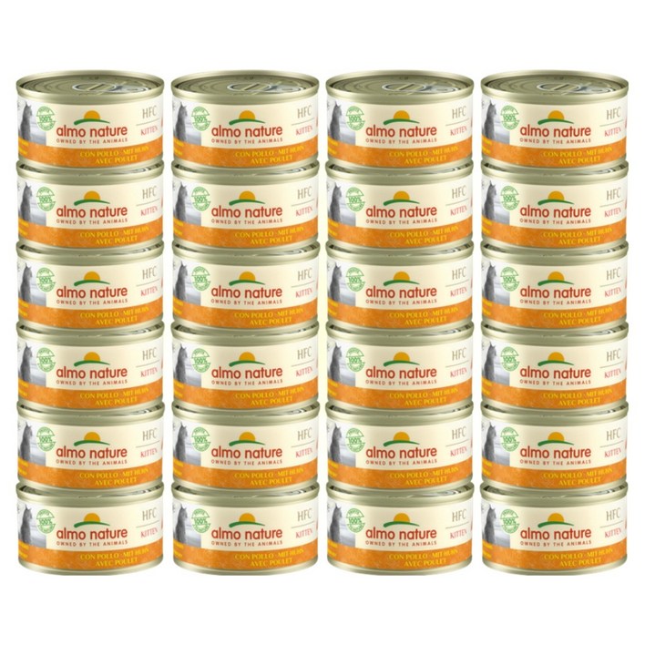 알모네이쳐 고양이주식캔 습식사료, 24개, 닭고기 키튼