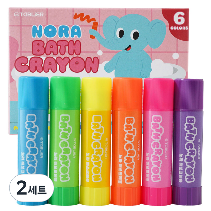 따블리에 유아 욕실크레용 목욕크레용 워셔블 아기크레용 목욕놀이