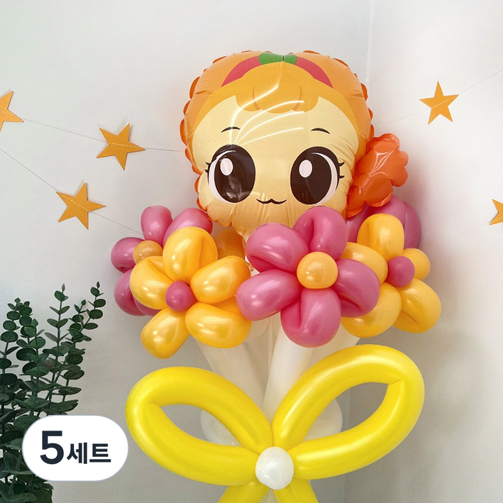 파티아일랜드 캐치티니핑 조아핑 꽃다발 DIY 세트, 혼합색상, 5세트