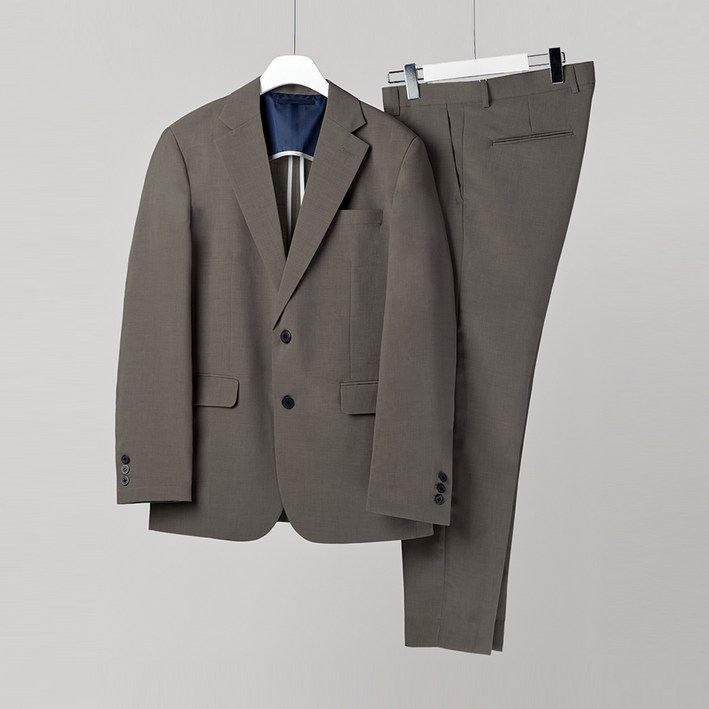 하이후 남성용 블랜딩 린넨 투버튼 수트 HU2003