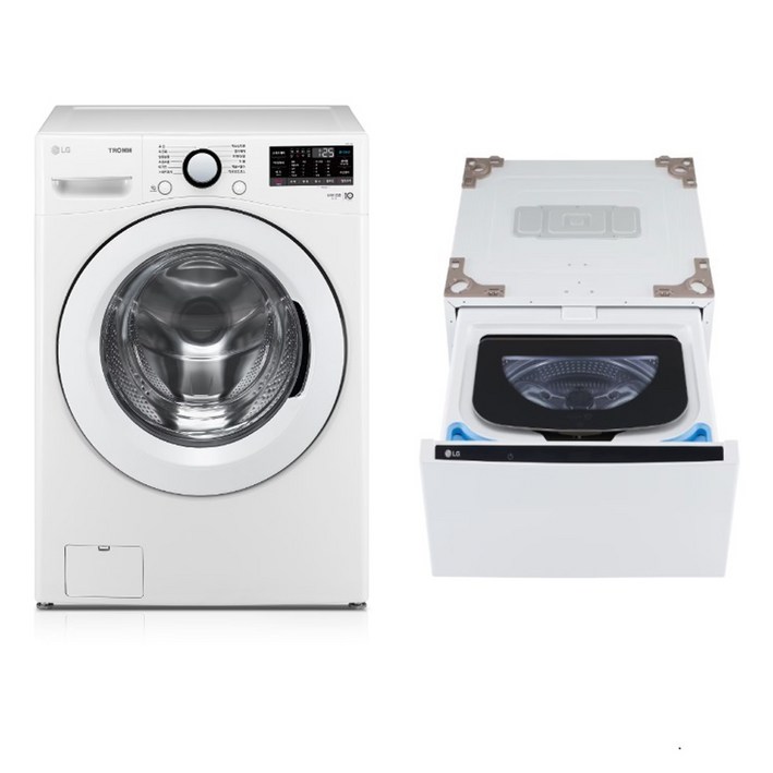[10% 환급가전] LG전자 트롬 세탁기 + 트윈 미니워시 세트 F19WDWPX 19kg + 4kg 방문설치