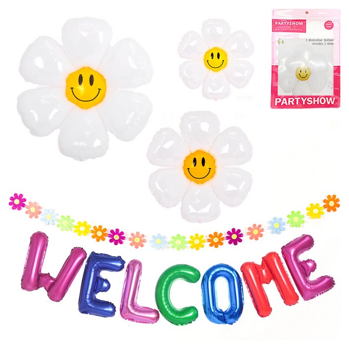 파티쇼 웰컴 데이지 풍선 파티 가랜드 세트