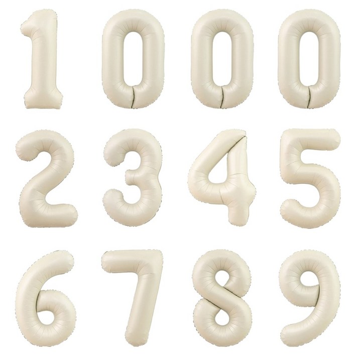 숫자 호일 풍선 40cm 12종 세트