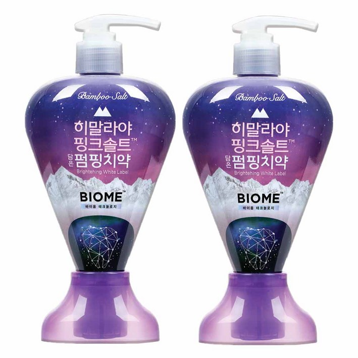 히말라야핑크솔트 담은 펌핑치약 브라이트닝 화이트 라벨