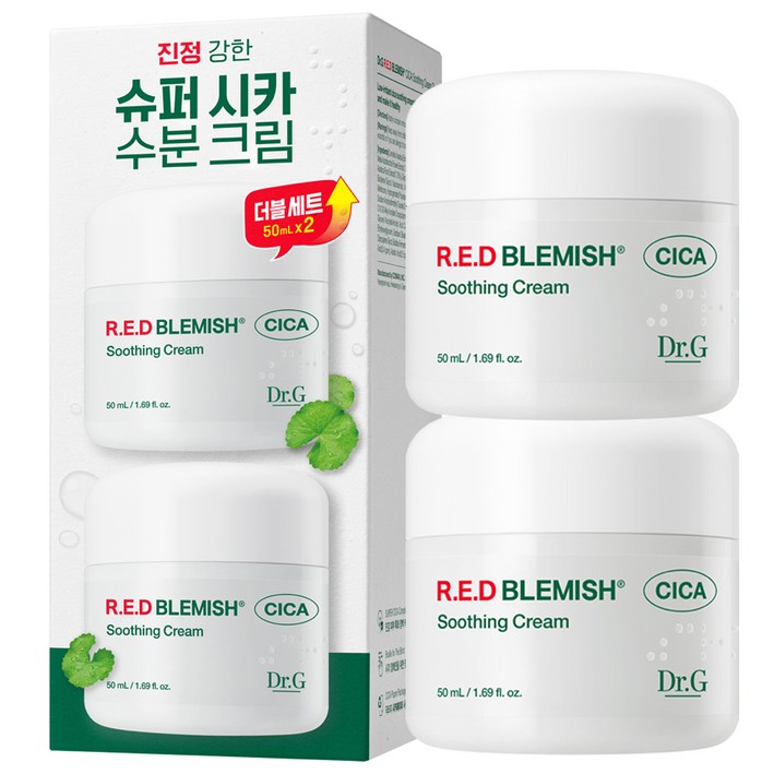 닥터지 레드 블레미쉬 시카 수딩 크림 듀오 기획세트, 50ml, 2개 닥터지 레드 블레미쉬 시카 수딩 크림 듀오 기획세트, 50ml, 2개