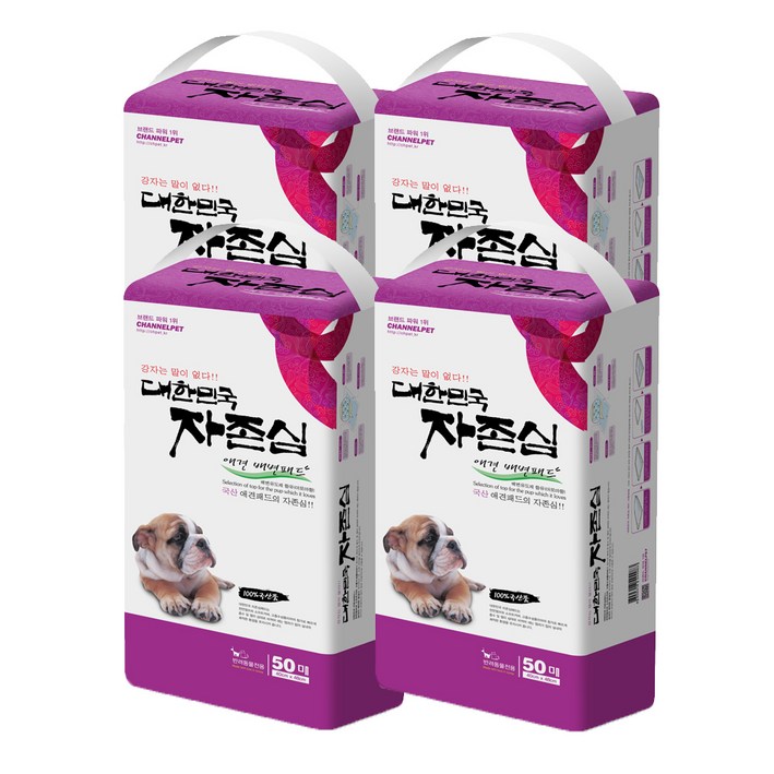 자존심 애견 배변패드 흰색, 50개입, 4개