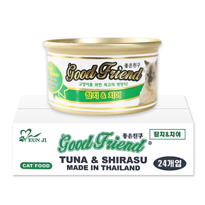 굿프랜드 고양이캔 참치 85g, 참치 + 치어, 85g, 24개입