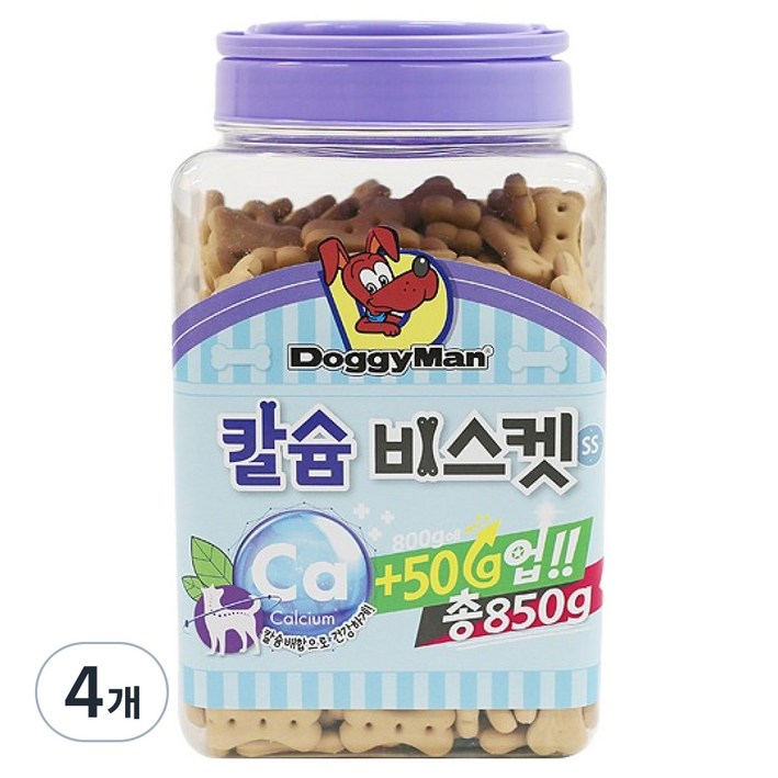 도기맨 강아지 비스켓SS, 칼슘, 850g, 4개