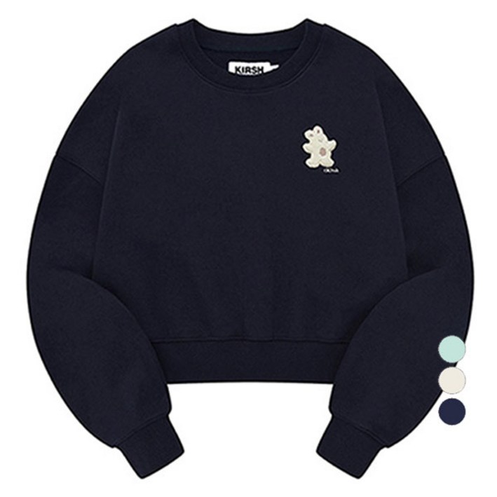 키르시 위티 버니 와펜 크롭 스웻셔츠 (기모안감)