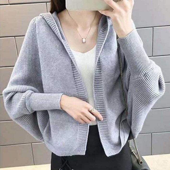 아이엠몽 여성용 가오리핏 후드 볼레로 가디건 마파람 아이엠몽 여성용 가오리핏 후드 볼레로 가디건 마파람
