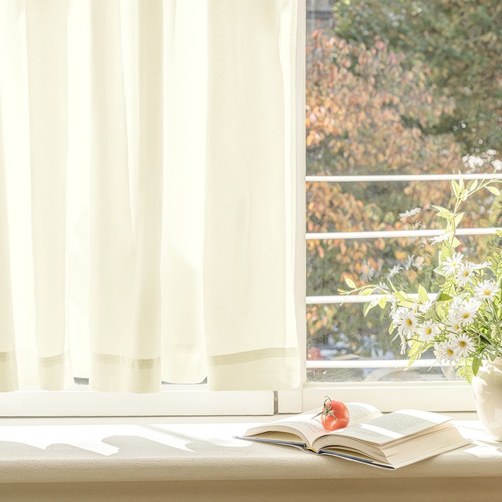 더자리 패브릭 파티션 피그먼트 워싱 가리개커튼